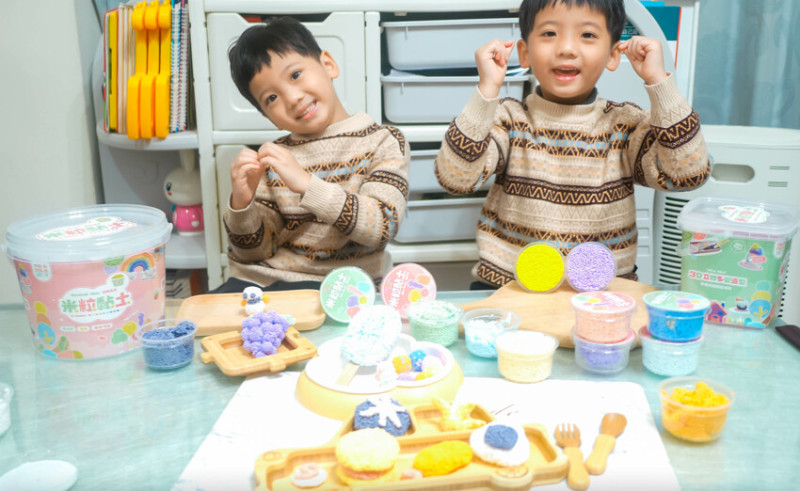 台灣製黏土玩具推薦｜媽媽友米粒黏土！不沾手不卡垢可重複玩！