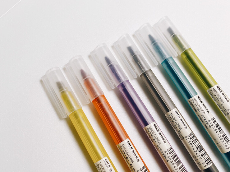 文具｜無印良品MUJI・淡彩螢光筆