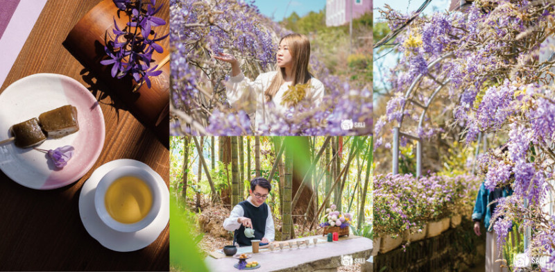 2023嘉義瑞里紫藤花季｜嘉義梅山瑞里兩日遊，期間限定紫色山城浪漫，還有竹林茶席、紫藤花茶席、布料槌染、手調茶包製作、咖啡手沖杯測及沖煮體驗