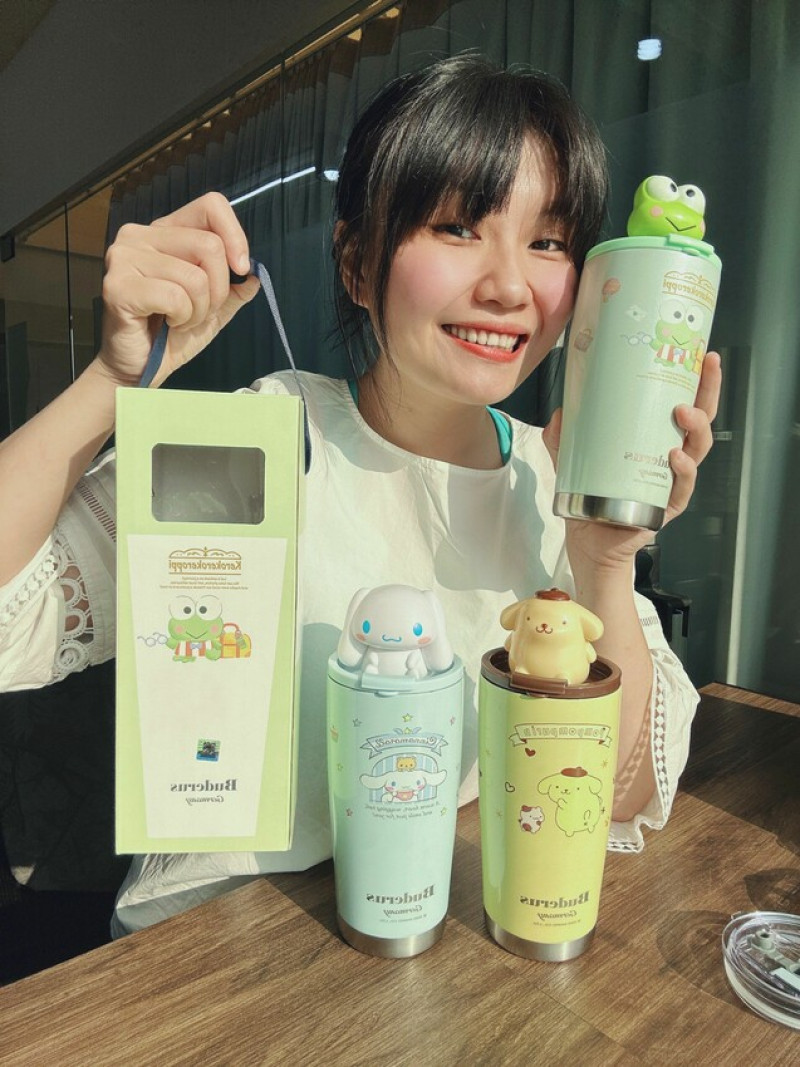 德國buduresX三麗鷗聯名陶瓷冰霸杯600ml｜正版授權三款可愛造型｜保冰長達12小時｜陶瓷內膽 裝什麼飲料都可以! - 萍姐愛分享