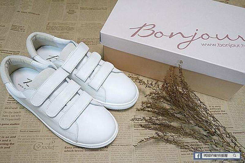 休閒女鞋穿搭分享【Bonjour 】下雨天不怕！3M防水真皮小白鞋-多種穿搭風格好駕馭