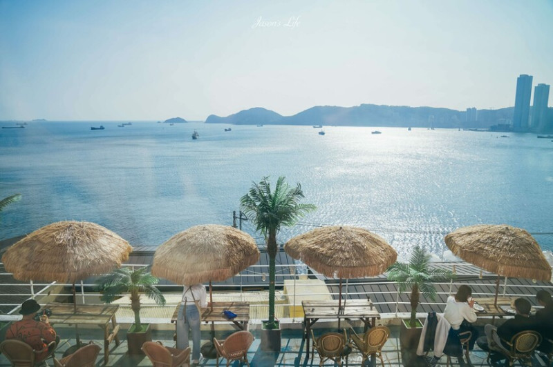 【韓國釜山│美食】Huinyeoul海濱(흰여울비치)。白淺灘文化村咖啡廳推薦，南洋度假海景咖啡廳