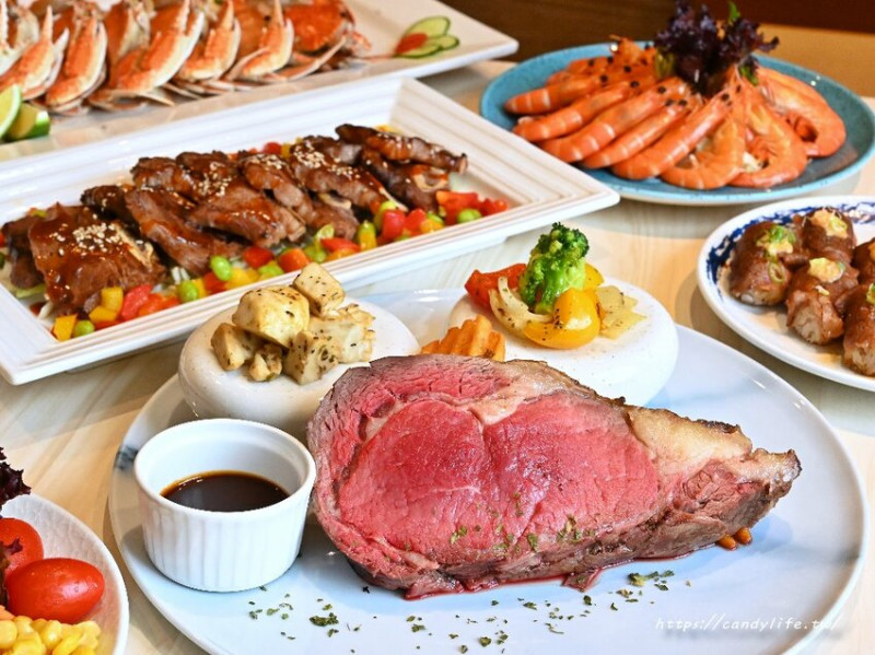 漢來海港餐廳｜台中厲害Buffet吃到飽，近200道豐富菜色，還有美牛狂歡節主題菜色新登場～
