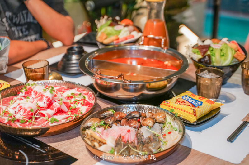 【市民大道火鍋】沐澤鍋物 MUZE｜吃火鍋也能賞畫作，爆量海陸雙人套餐12OZ肉肉搭配7種海鮮，集點尋寶還能免費請你吃火鍋，台北火鍋推薦