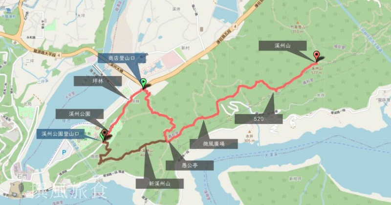 「溪洲山步道」桃園小百岳，傍石門水庫而行的微挑戰路線