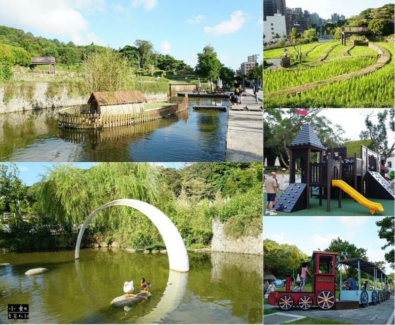【桃園景點】大有梯田生態公園,觀景台上的綠油梯田美景,旁有小朋友的放電場所！