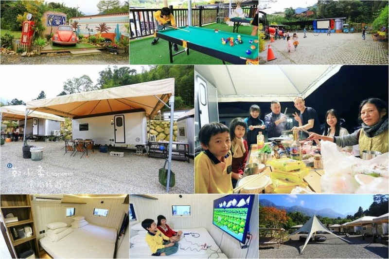 南投鹿谷|溪部好呆庄露營體驗莊園-第23露.免裝備豪華露營車.晚餐火烤兩吃桶仔雞|體驗