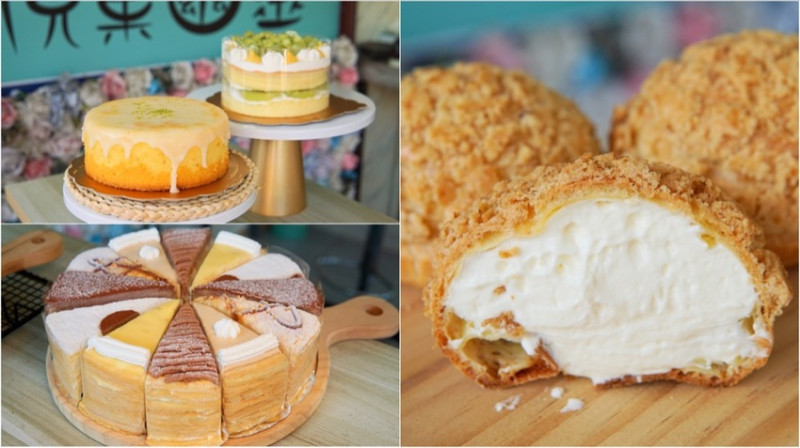 倪菓幽靈千層蛋糕｜台中必買甜點推薦！回購率超高手作千層蛋糕、招牌爆漿菠蘿泡芙！