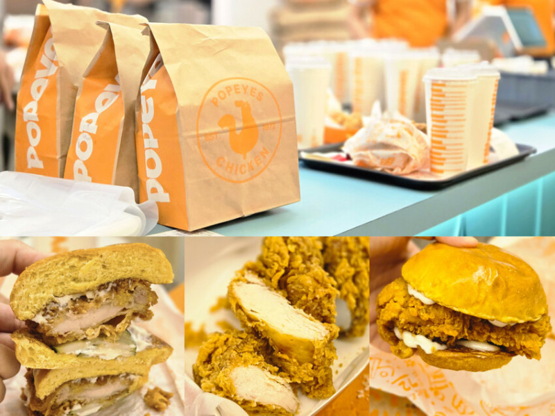 花式脆皮+牛油香，美式連鎖速食Popeyes Chicken炸雞一號店在台北車站商圈