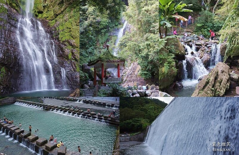 宜蘭縣礁溪鄉五峰旗瀑布＋抺茶山》爬山戲水烤肉好去處，瀑布步道輕鬆好走適合親子踏青！攻頂有著抺茶景色的一日郊山！