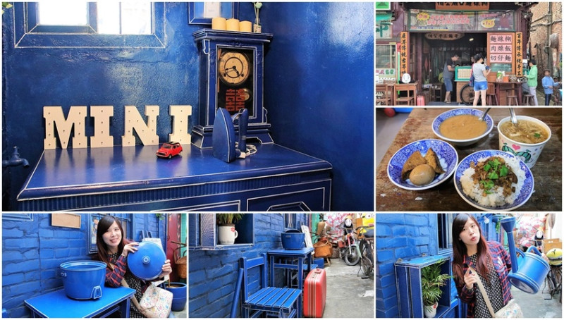 彰化縣和美鎮【彰化景點】隱藏版藍晒圖~伯公廟口麵線糊│復古的擺設和場景│讓人回到童年玩味的年代