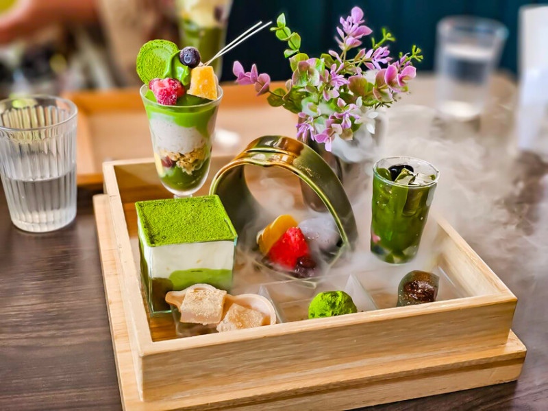 日本French cafe CHASEN 高台寺｜打開蒲島太郎的龍宮寶盒！超夢幻抹茶甜點玉手箱