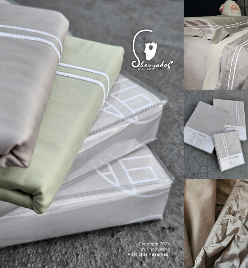 【睡眠寢具】合隆羽藏 Health Life 台灣百年寢具品牌 精梳棉雙床包+精梳棉雙一字繡被套+精梳棉雙一字繡枕套