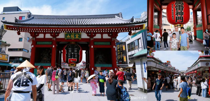 東京景點「淺草寺」，必拍巨大紅色雷門燈籠、好吃好逛仲見世通商店街!