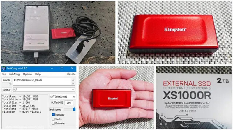 【分享】金士頓Kingston XS1000外接式固態硬碟，小巧好帶讓自己空拍機跟手機在外備份檔案變得更方便