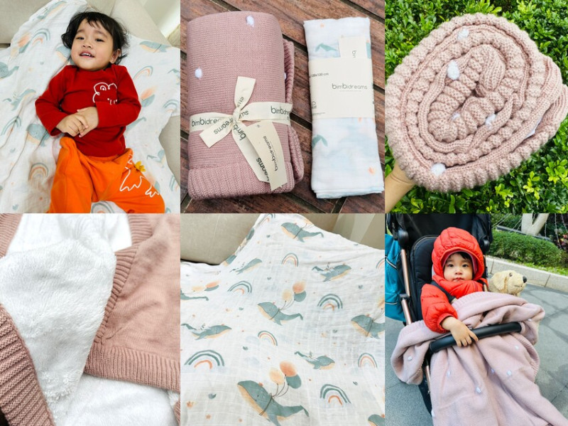 【奇哥】bimbidreams針織珊瑚絨雙面毯｜bimbidreams竹纖維紗布包巾開箱分享｜寶寶最愛的貼身小被被│挑選寶寶禮物送到心坎裡│新生兒禮物、嬰兒滿月禮推薦！