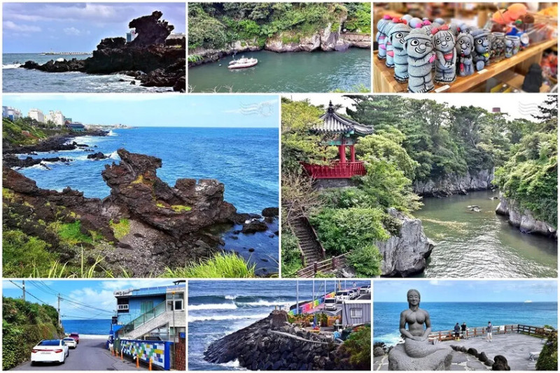 韓國【濟州島】：壯觀海岸火山奇岩，充滿神話色彩的【龍頭巖】【龍淵峽谷】