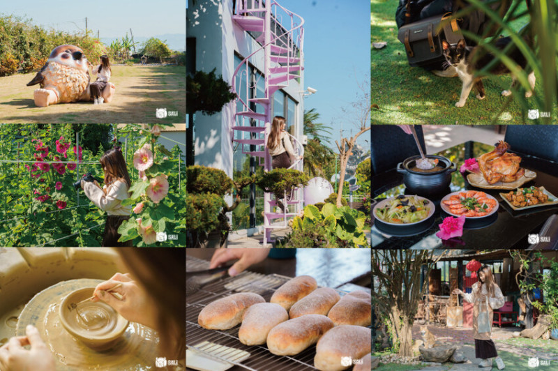 2025年田中蜀葵花藝術季｜彰化一日遊，賞花捏陶植物拓染擼貓，還有好吃桶子雞及窯烤麵包 - 莎笠，小日子