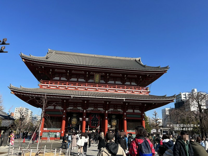 【2024日本關東北陸滑雪之旅】白天的淺草寺 & 仲見世通周邊小吃
