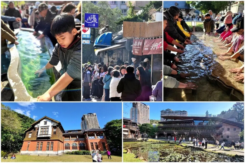 台北市北投區大年初一北投溫泉鄉漫步：【地熱谷公園】，療癒淨手礦泉湯、溫泉蛋體驗