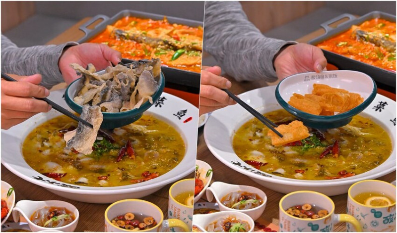 台中逢甲夜市新開幕酸菜魚 四種口味連麻辣烤魚也有 逢甲學生聚餐推薦/酸小七酸湯魚