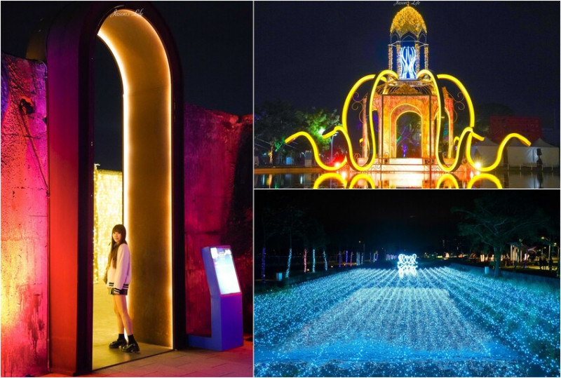 屏東縣屏東市【屏東市｜景點】2025年屏東燈節-縣民公園燈區。梅杜莎的奇幻國度，打造聲光效果及視聽饗宴