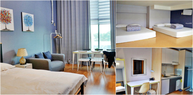 首爾弘大住宿推薦，JSM Studio樓中樓飯店，弘大地鐵旁。