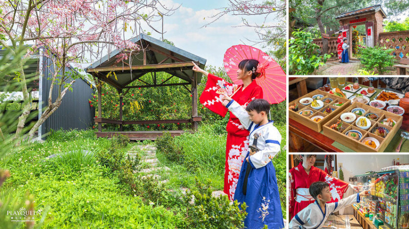 台中市沙鹿區台中市沙鹿區台中市沙鹿區人間食解生態園養生坊｜隱藏版台中沙鹿世外桃源，品嚐日式九宮格饗宴，超美花旗木櫻花林、小橋流水自然生態、兒童遊戲區，好吃又好玩的沙鹿一日遊2025沙鹿景點推薦