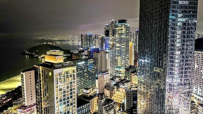 海雲台平價高空海景飯店│海雲台海灘瑪麗索爾飯店 marysol by haeundaebeach│韓版曼哈頓高樓城巿美景│飯店自助式早餐│海雲台CP值超高飯店