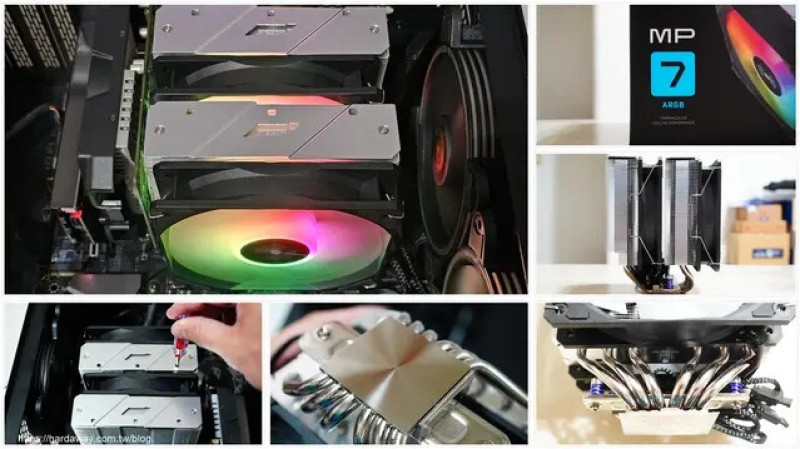 【開箱】全漢FSP MP7 ARGB CPU散熱器體積小巧，配備雙ARGB風扇且安裝方便的雙塔風冷散熱器