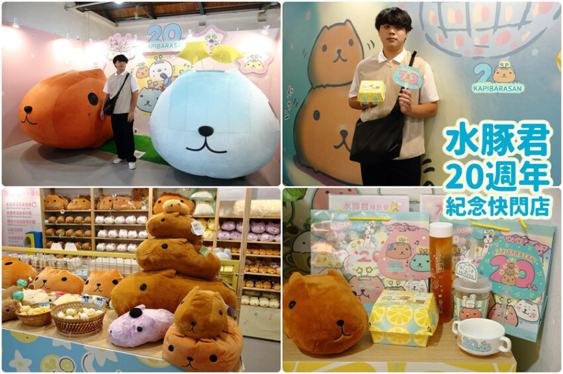 「水豚君20週年紀念快閃店」華山文創園區登場！5大主題區及打卡點隨你拍到飽，甜點、鹹食同步可愛登場！