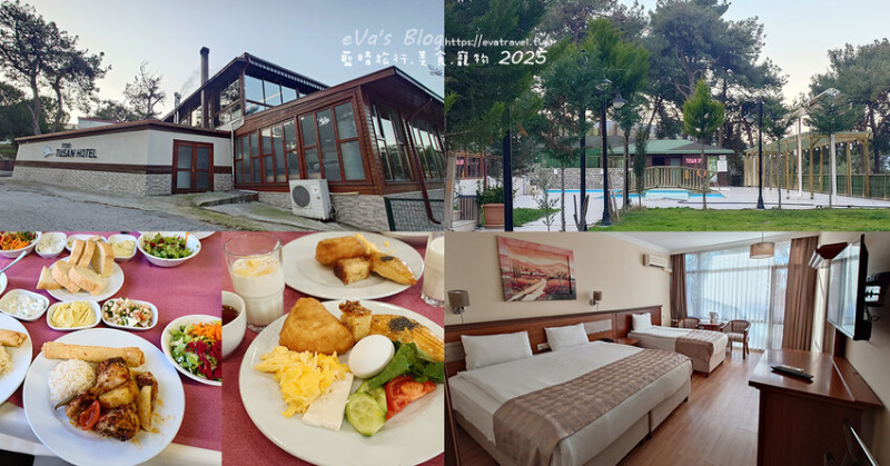 土耳其【土耳其蜜月旅遊】Tusan Hotel 特洛伊圖桑飯店｜森林環繞、木質暖調房型，漫步庭園陽台享冬季飄雪浪漫。土耳其住宿