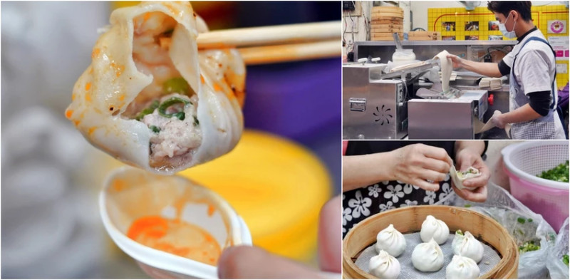 中壢美食排隊也要吃！中原夜市御冠園，純手工鮮肉湯包皮薄湯汁爆。