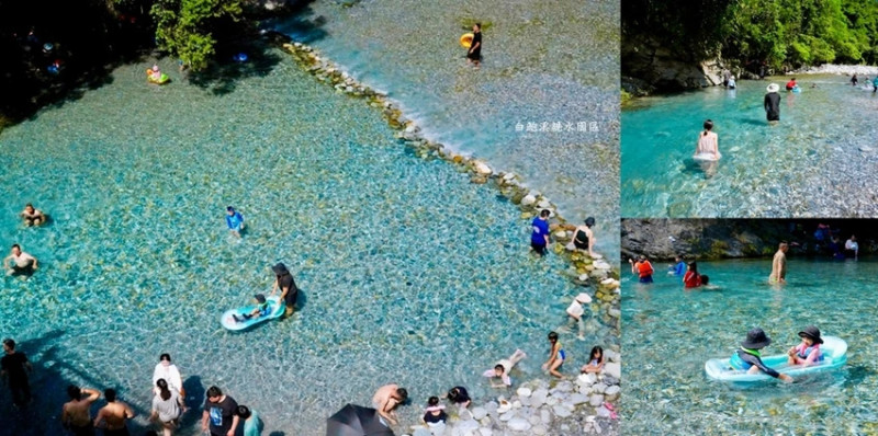 花蓮白鮑溪親水園區｜下車1分鐘就能玩水! 超清澈溪流天然親子玩水景點!