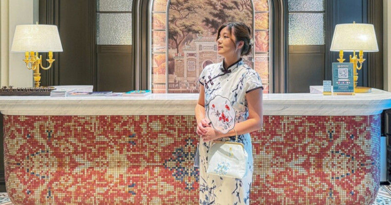 澳門旗袍體驗，新中央酒店旗袍之旅，穿越時空拍大片。