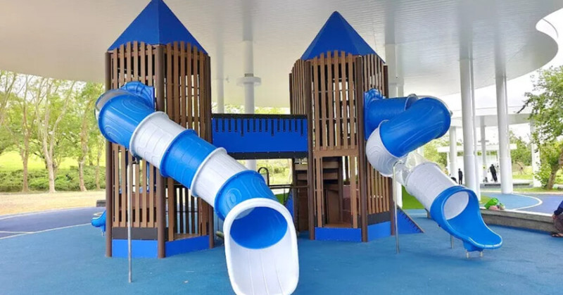 宜蘭親子景點推薦！羅東運動公園兒童遊戲區玩樂泡泡森林公園