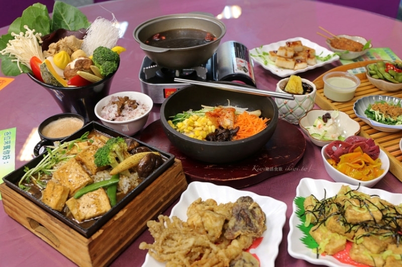 台中清食堂養生蔬食百匯｜台中蔬食石鍋拌飯只賣$100元、抗漲便當$59元6菜1湯、麻辣火鍋$160元、小菜4樣100元、素食吃到飽，近五權車站附近美食小吃 - Kiwi 樂活食旅
