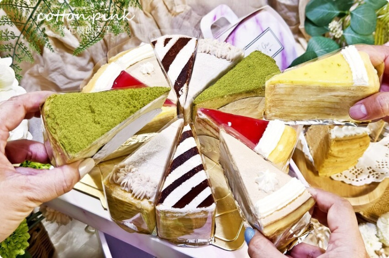 台中千層蛋糕拼盤超吸睛!2度C Ni Guo限量玫瑰荔枝千層同步推薦 - 棉花糖的天空