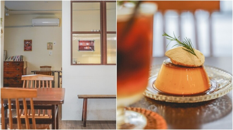 半夏生 ▏東湖靜僻巷弄內日系風格咖啡店 達克瓦茲、本和香糖布丁。寵物友善餐廳。捷運葫洲站