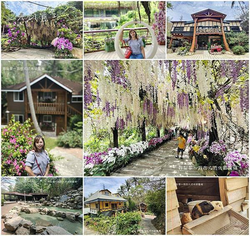 『屏東。大坑休閒農場』～情侶約會／適合親子／可愛小動物／夢幻紫藤花隧道