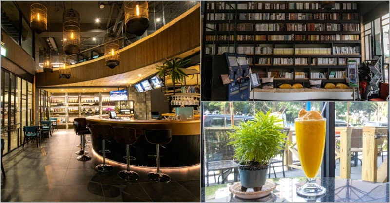 台中烏日，彩色曼陀羅咖啡，店內氣氛佳，還有美拍巨大書架。 - 微笑Joe幸運