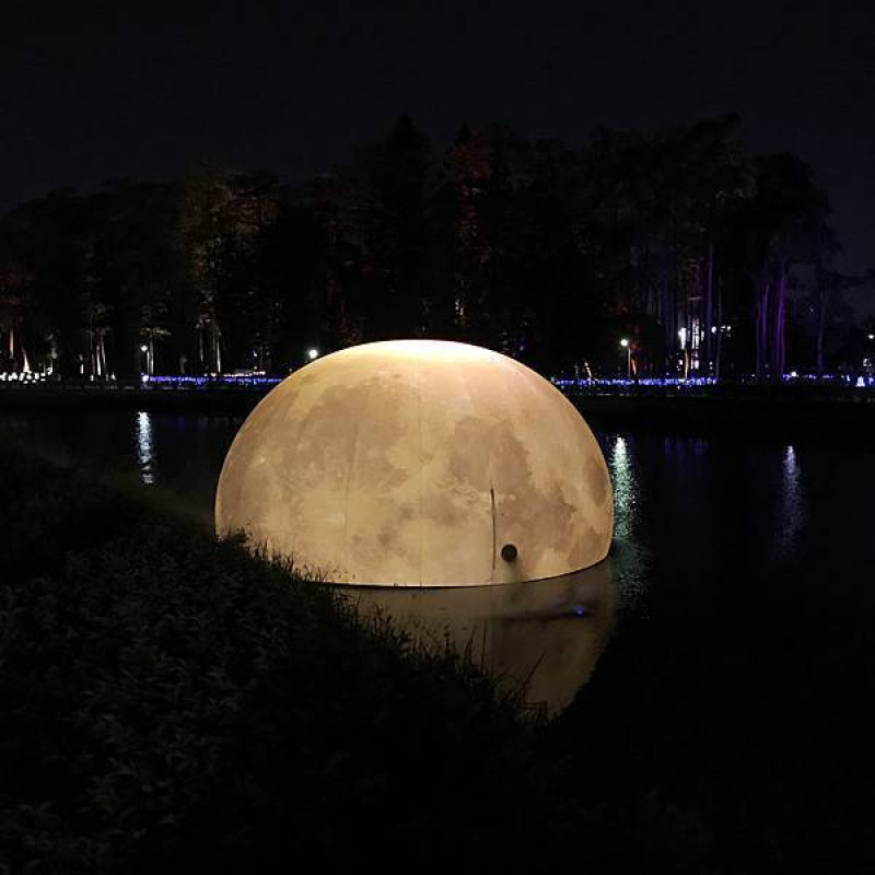 【玩在嘉義】北香湖公園 光織舞影 燈光秀