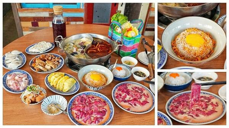 【苗栗美食】貢鍋共鍋-苗栗火車站周邊美食推薦，全台唯一客家麻辣火鍋店，最好拍的洋樓老宅懷舊復古風火鍋，麻辣鍋川味十足超夠味，還能吃到滿滿的配料