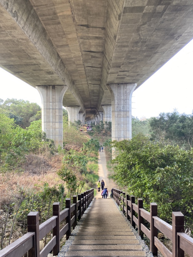 【台中 景點】沙鹿健走登山步道，國道下的散步新隧道開發新世界。