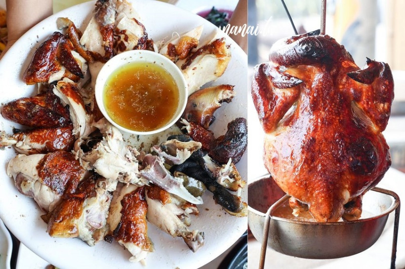 窯烤雞一咬滿滿肉汁！藏匿紫南宮的美味，放山雞外皮薄脆，雞肉鮮嫩多汁，吃到最後連骨頭都捨不得剩，阿東窯烤雞(竹山店)