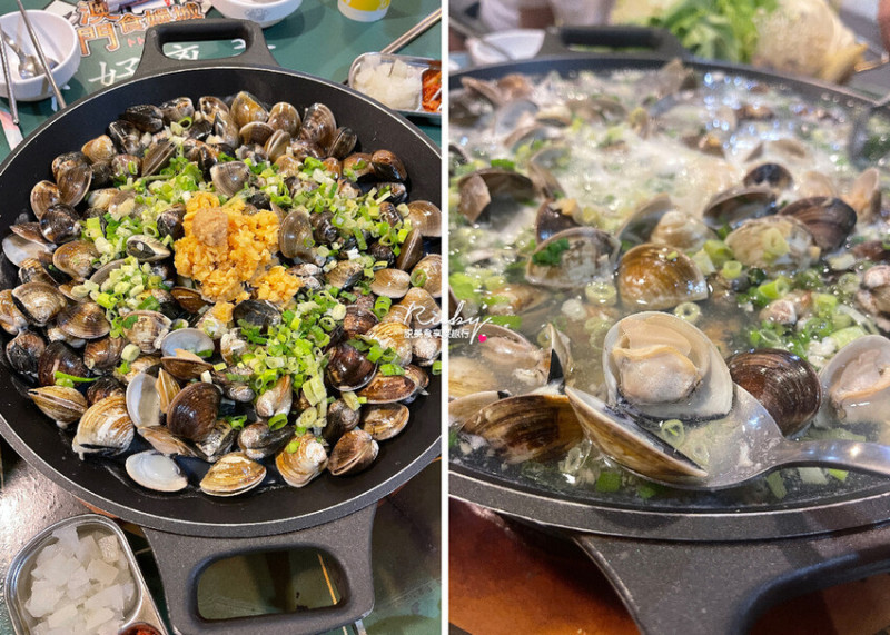 【新莊餐廳】朋月栻｜韓蚌蚌海鮮研究院新莊創始店，梅花發財餐，蔬菜的新鮮度需要再加強，鮑魚白蝦算滿新鮮的｜Ruby說美食享受旅行(@tour_ruby530)