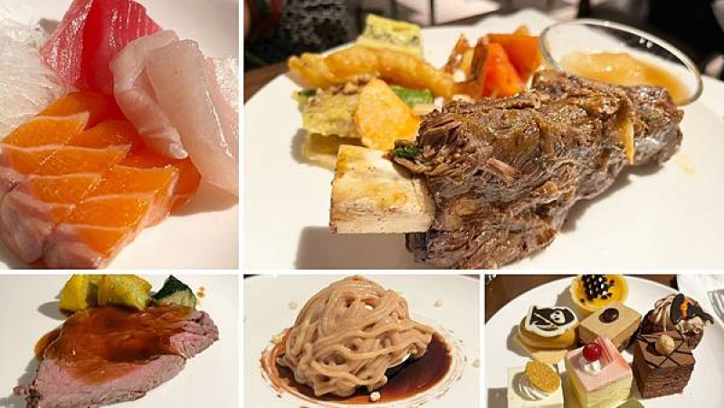 【台北自助餐推薦】鉑麗安Brilliant全日餐廳｜JR東日本大飯店必吃Buffet：威靈頓牛排、生魚片、哈根達斯吃到飽(捷運南京復興站附近美食、五星級Buffet、高CP值餐廳、親友聚餐、約會首選!