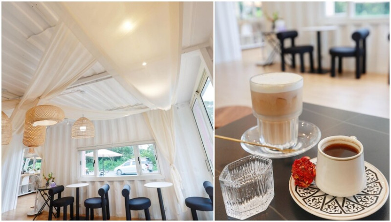 彰化芬園岩槿咖啡︱彰化139縣道土耳其咖啡加玫瑰軟糖搭襯很有特色！手工牛肉漢堡推一枚