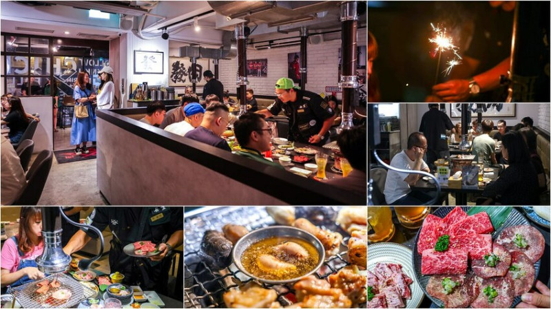 用餐時間沒預訂要排隊，台北超強炭火燒肉推薦，餐後甜點100分超強，桌邊服務懶人吃燒肉！