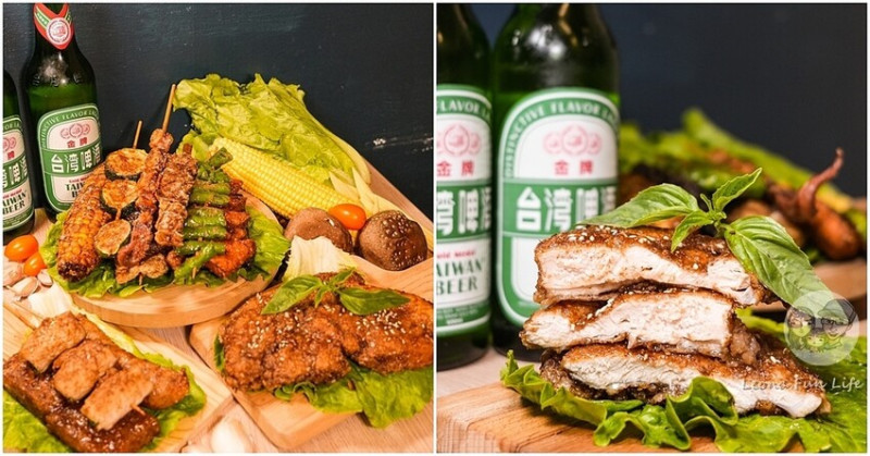 台中市南屯區台中人氣宵夜|ㄚ將古法碳烤南屯店-先炸後烤，大推八兩重雞排、串燒醬香濃郁好味道